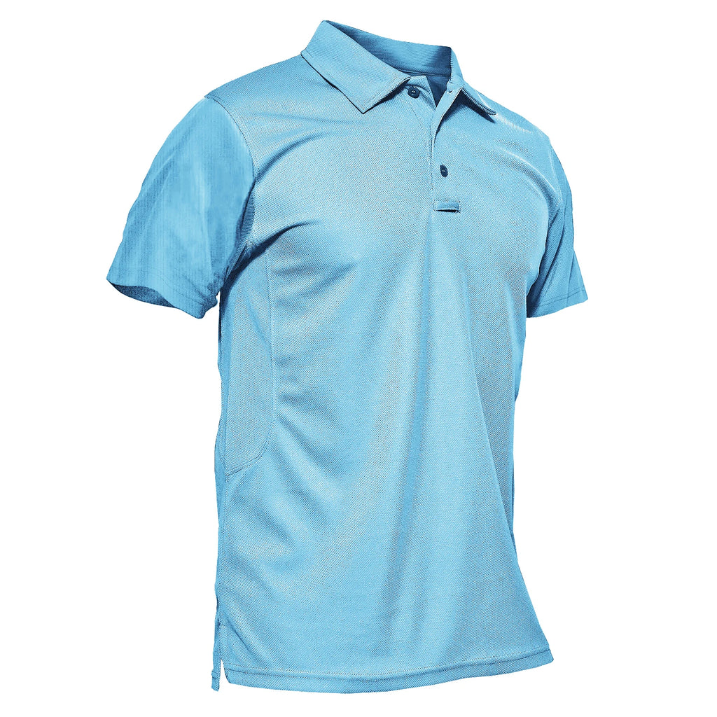 TACVASEN Summer Colorful Fashion Polo Tee Shirts Men's Short Sleeve T-shirt Quick Dry Army Team Work Green T-Shirt Tops Clothing