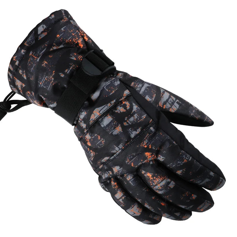 Men Women Kids Ski Gloves Winter Snow Thickened Warm Ultralight Waterproof Snowboard Gloves Motorcycle Snowmobile Riding Camping