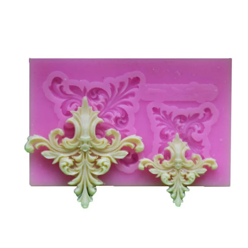 Classic Relief Pattern Mould Fondant Cakes Decor Tools Silicone Molds Sugarcrafts Chocolate Baking Tools For Cakes Gumpaste Form
