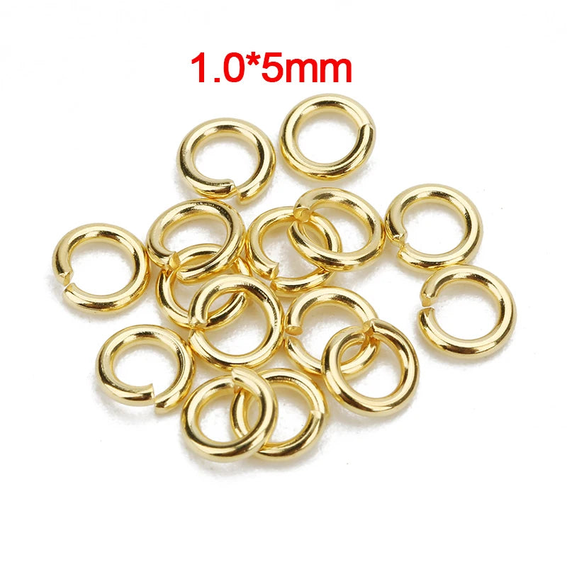 Louleur High Quality Stainless Steel Open Jump Ring Round Gold Color Split Rings For Diy Jewelry Making Findings Wholesale