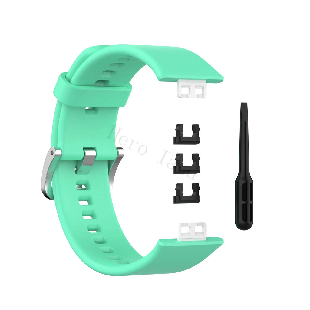 Sport Silicone Watchband For Huawei Watch Fit Strap Original SmarwatchWriststrap Belt Bracelet Printing Accessories with tool