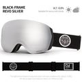COPOZZ Ski Goggles Men Women UV400 Anti-fog Ski Eyewear Snow Glasses Adult Snowboard Goggle with Night Yellow Lens and Case Set