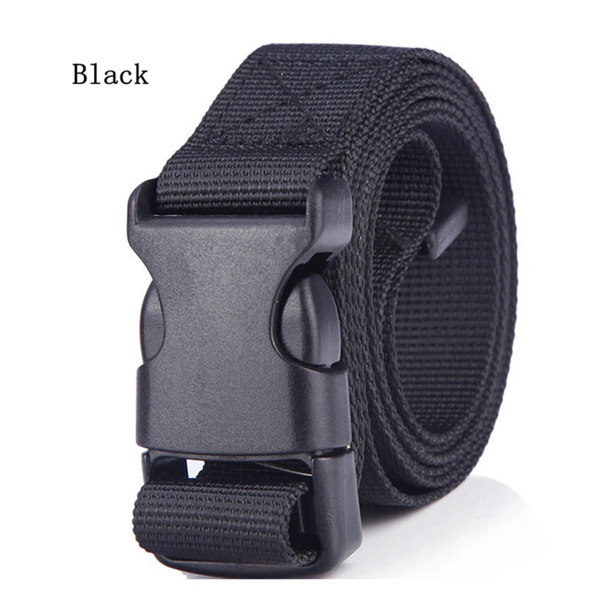 25mm Kids Canvas Belt Unisex for Boys Girls Lightweight Tactical Belt Quick Release Plastic Buckle Adjustable Children Waistband