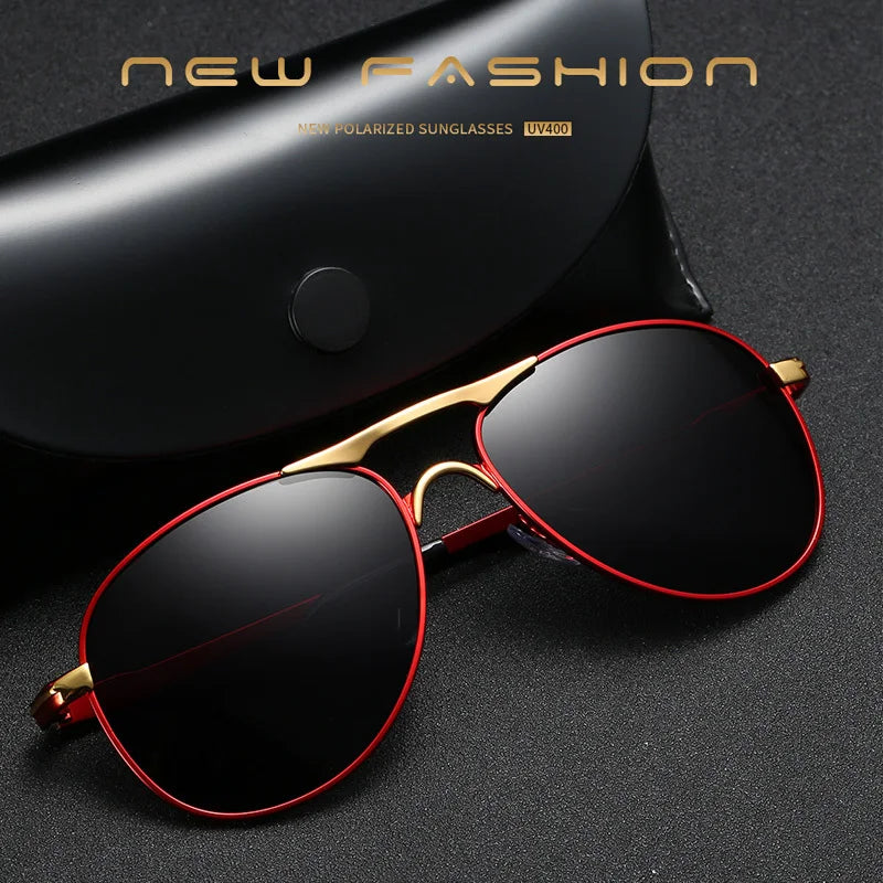 Luxury Pilot  Sunglasses Men Women Driving Fishing Retro Sun Glasses Brand Designer Male Metal Sunglasses For Man
