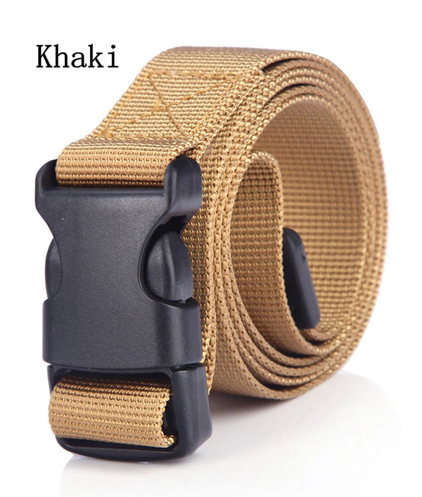 25mm Kids Canvas Belt Unisex for Boys Girls Lightweight Tactical Belt Quick Release Plastic Buckle Adjustable Children Waistband
