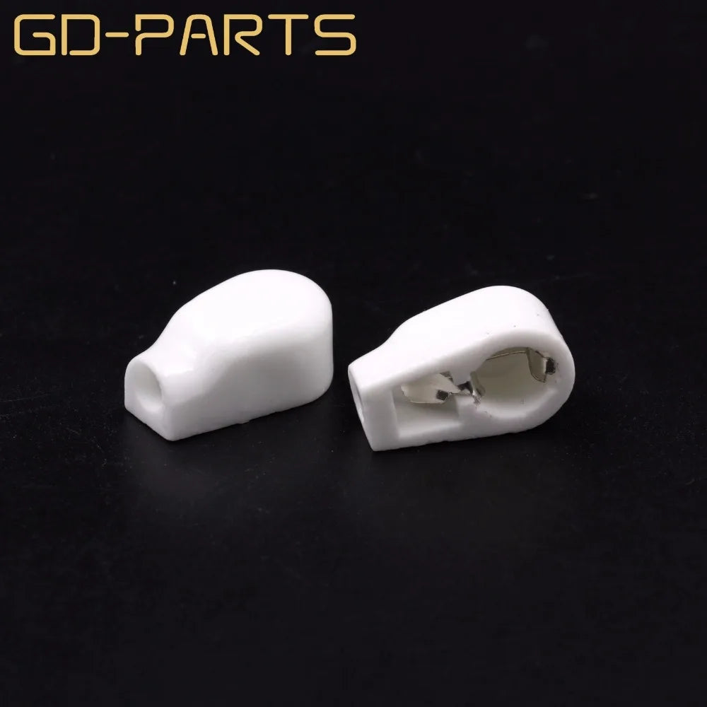 10PCS Ceramic 1/4' 6.4mm Vacuum Tube Anode Cap Grip Plate Cap for EL504 FU-519 EF37 Vintage Amplifier DIY