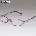 BCLEAR Ladies Business Glasses Frames Hollow Carved Metal Full Frame Glasses Beautiful Fashion Alloy Ultra-Light Eyeglasses New