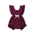 Citgeett sUMMER Newborn Baby Girls Ruffle Solid Color Bodysuit Jumpsuit Outfits Summer Casual Clothing Sunsuit