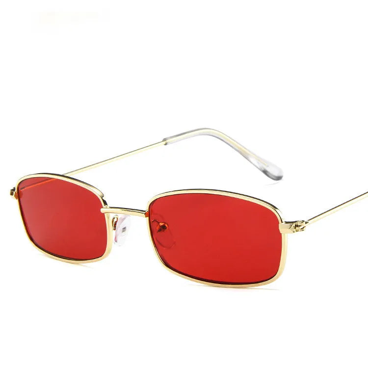 ZXWLYXG 2025 New Small Rectangle Sunglasses Women Retro Brand Designer Red Sun Glasses Men Glasses Female Unisex