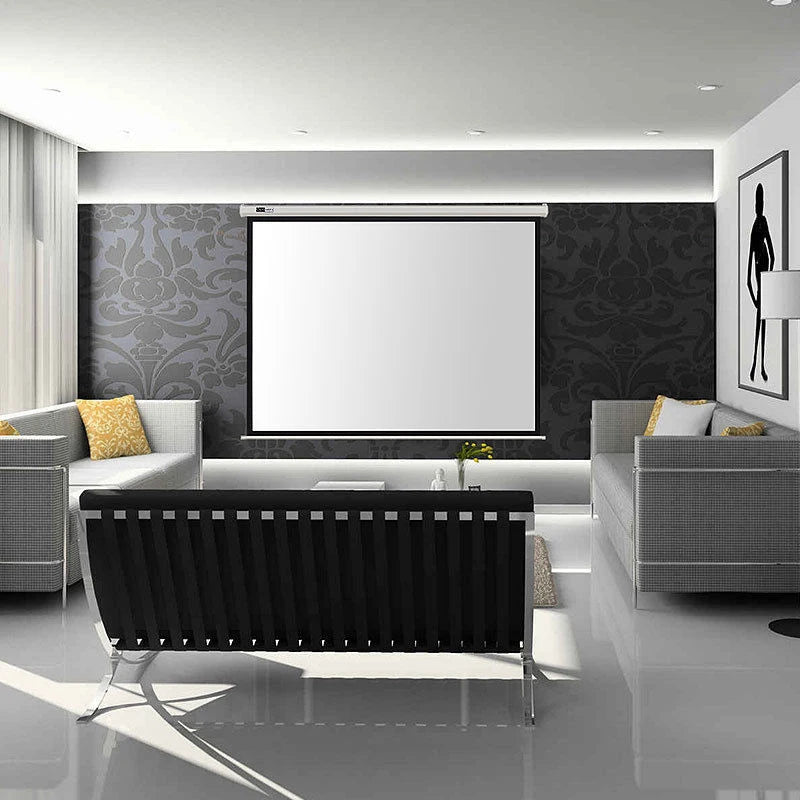 60-100 Inch 16:9 Electric Projector Screen With Remote Control Motorized Projection Curtain for Home Cinema Business School