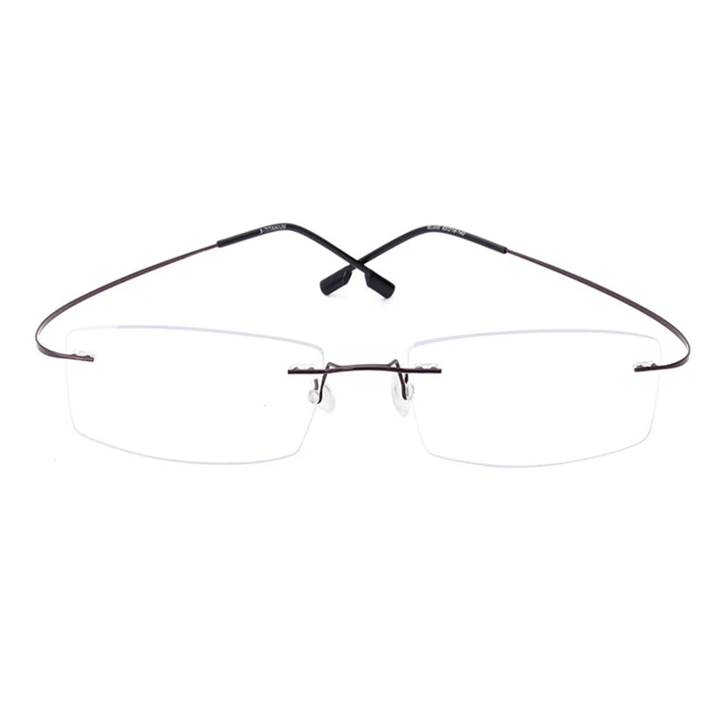 Handoer J0860 Rimless Optical Glasses Frame for Men Spectacles Glasses Optical Prescription Frame Flexible Titanium Legs