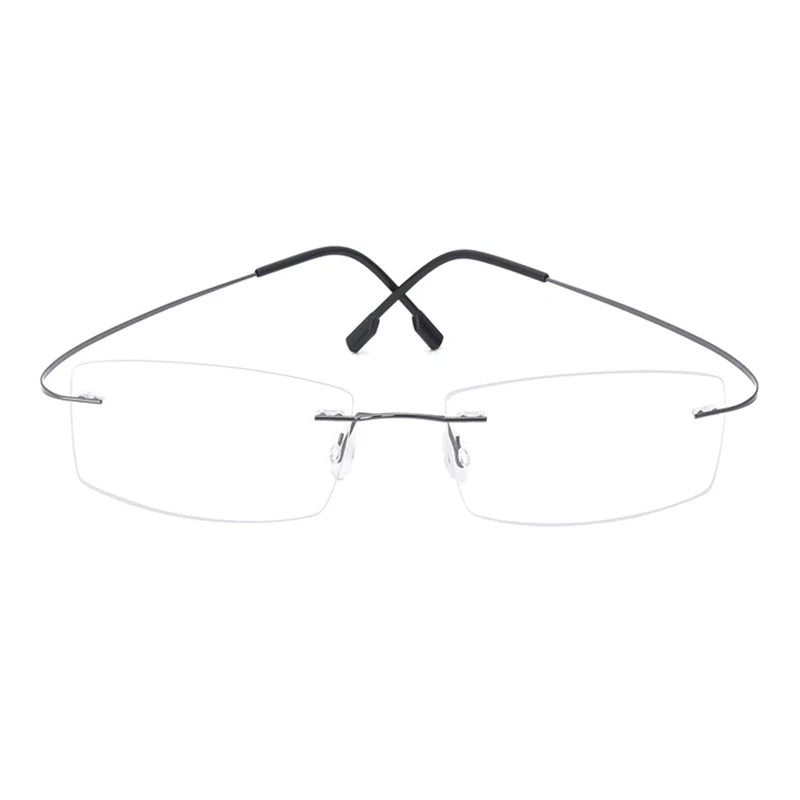 Handoer J0860 Rimless Optical Glasses Frame for Men Spectacles Glasses Optical Prescription Frame Flexible Titanium Legs
