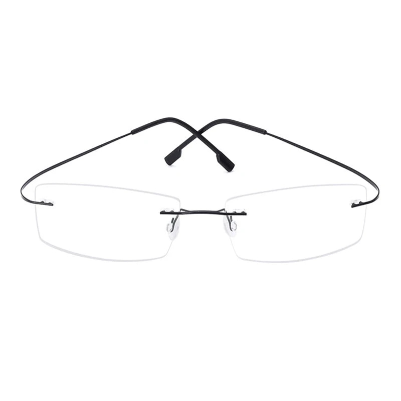 Handoer J0860 Rimless Optical Glasses Frame for Men Spectacles Glasses Optical Prescription Frame Flexible Titanium Legs