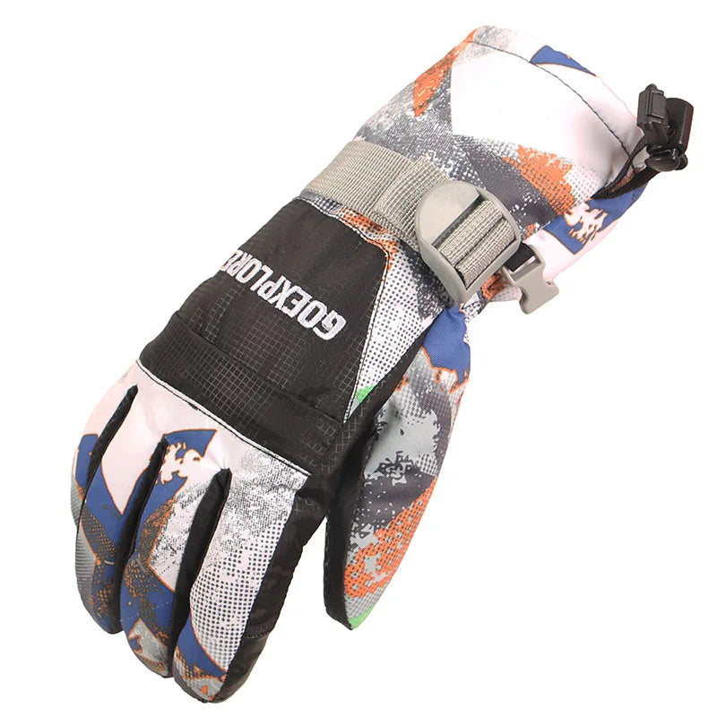 Goexplore best Ski Gloves 2025 Men Women -30 Thicken Waterproof Outdoor Motorcycle Snowboard Snowmobile Snow Mittens Winter Male