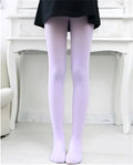 Girls Ballet Dance Pantyhose Children A Thin Section Fashion Velvet Tights Baby Solid Black White Stockings For 0-15Y Kids CN