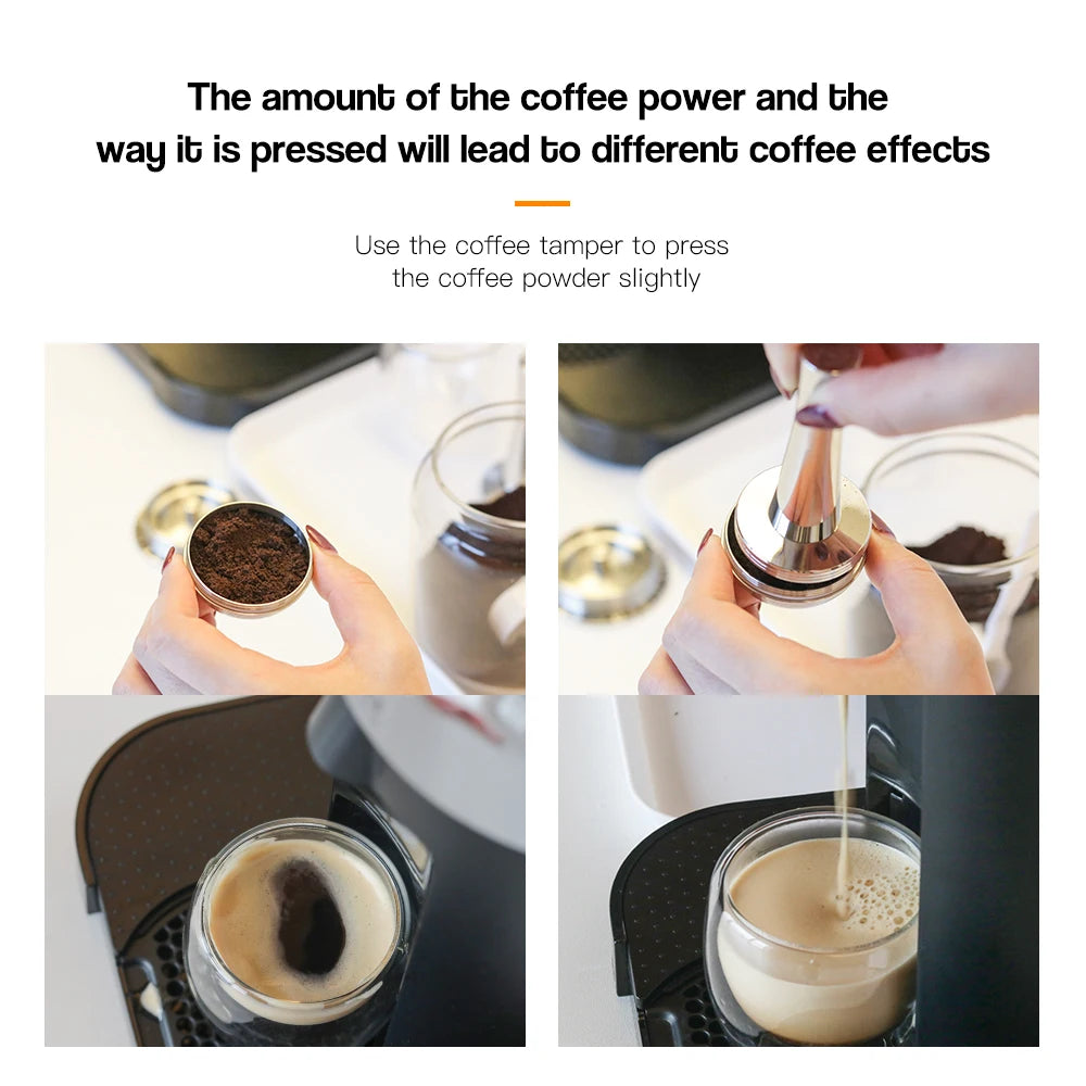 ICafilas Espresso Capsulas Recargables Nespresso Vertuoline & Vertuo Stainless Steel (G2) Refillable Capsule Reusable Filter ODS