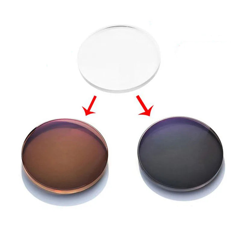 Summer Aspherical Prescription Anti-blue UV Computer Phone Photochromic Sun Lenses Chameleon Gray Brown Myopia Astigmatism Lens