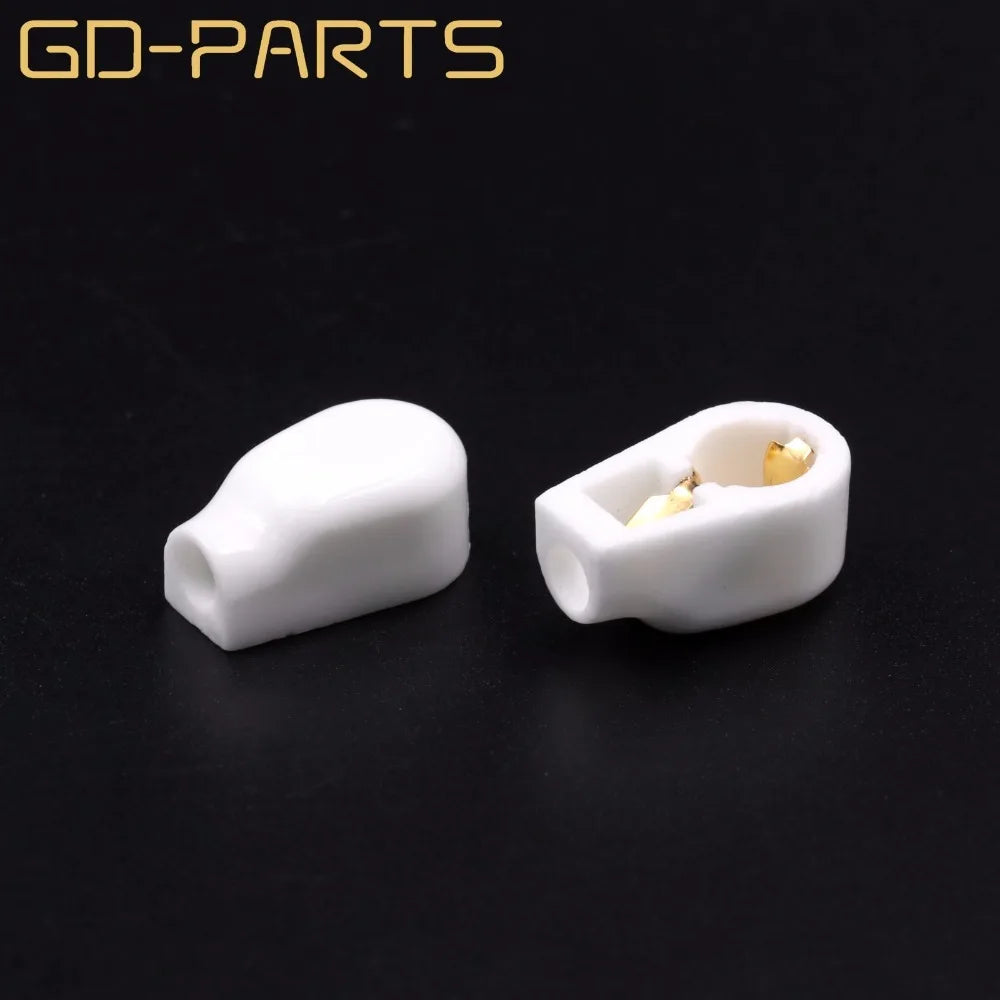 10PCS Ceramic 1/4' 6.4mm Vacuum Tube Anode Cap Grip Plate Cap for EL504 FU-519 EF37 Vintage Amplifier DIY