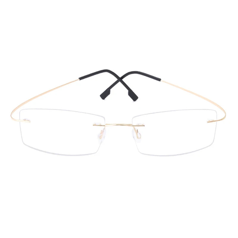 Handoer J0860 Rimless Optical Glasses Frame for Men Spectacles Glasses Optical Prescription Frame Flexible Titanium Legs