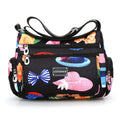 Fashion Floral Pattern Women Messenger Bag High Quality Durable Nylon Shoulder Bag Flower Pattern Multi-pockets Women Handbag