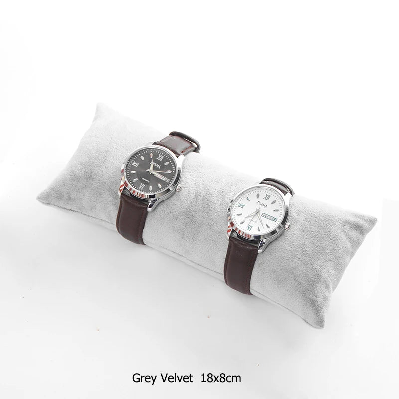 Wholesale Durable Velvet Pearl Bracelet Watch Display Pillows for Case Bangle Anklet Wristwatch Holder Jewelry Counter Organizer