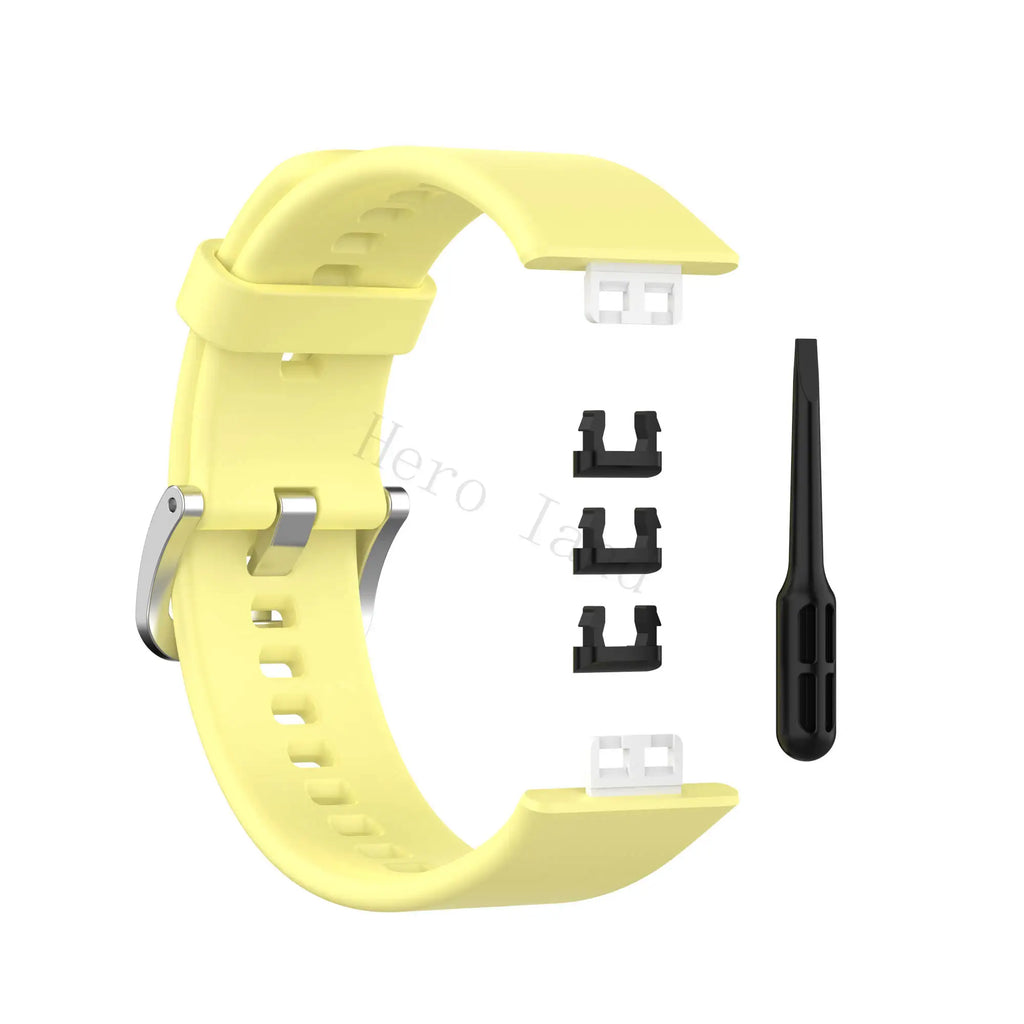 Sport Silicone Watchband For Huawei Watch Fit Strap Original SmarwatchWriststrap Belt Bracelet Printing Accessories with tool