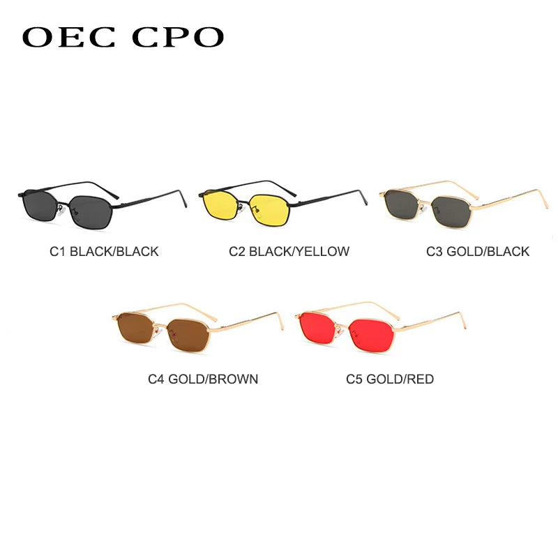 Small Square Sunglasse Women Men Brand Steampunk Metal Frame Sunglasses Men Retro Glasses UV400 Eyeglasses O949