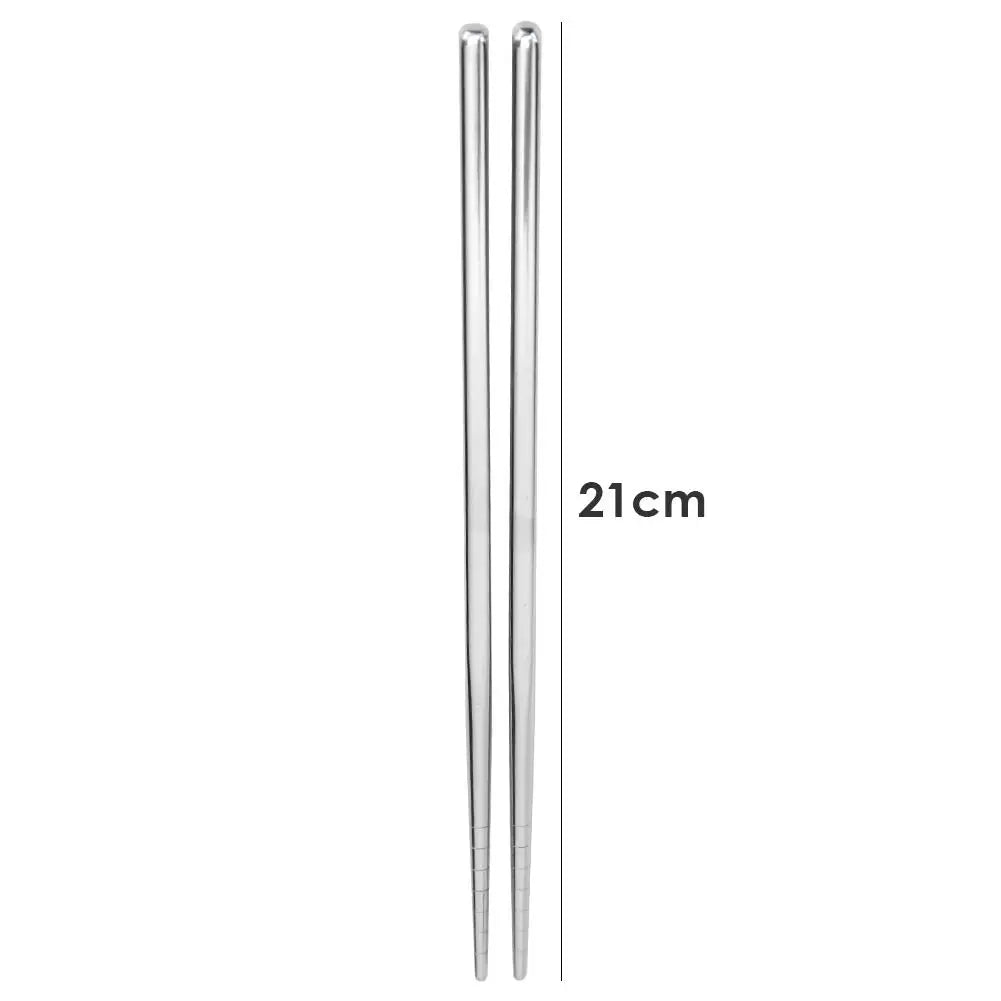 1-5 Pair Stainless Steel Chopsticks Metal Chop Sticks Tableware Silver Gold Multicolor Wedding Party Festival Supplies