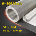 6-500 Mesh 304 Stainless Steel Woven Wire Mesh Filtration Screen Mesh Screening Filter Sheet Screen Industrial Fix Tools Net