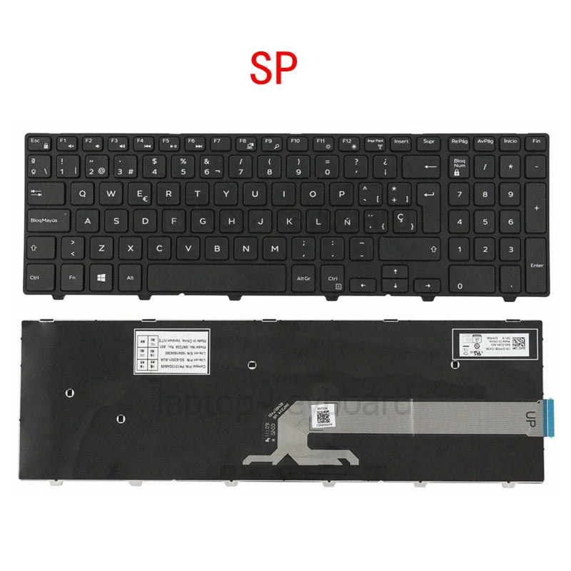 US/UK/SP keyboard For Dell Inspiron 15 3000 5000 3541 3542 3543 5542 3550 3560 3551 3552 3559 3565 3567 3558 5545 5547 5566 5748