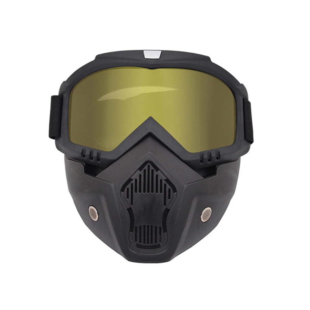 Outdoor Ski Snowboard Mask Snowmobile Skiing Goggles Windproof Motocross Protective Glasses Safety Goggles With Mouth Filter