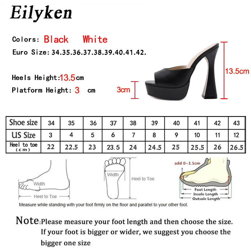 Eilyken Fashion New Design Open Toe Platform Slippers For Women Gladiator Sandals High Heels Pumps 2026 Summer Pumps Party Shoes