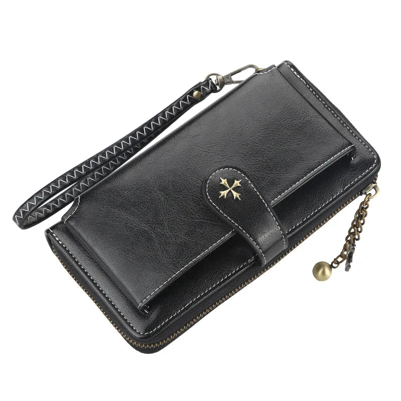 New Women Wallets Fashion Long PU Leather Top Quality Brand Card Holder Classic Female Purse Zipper Wallet For Women