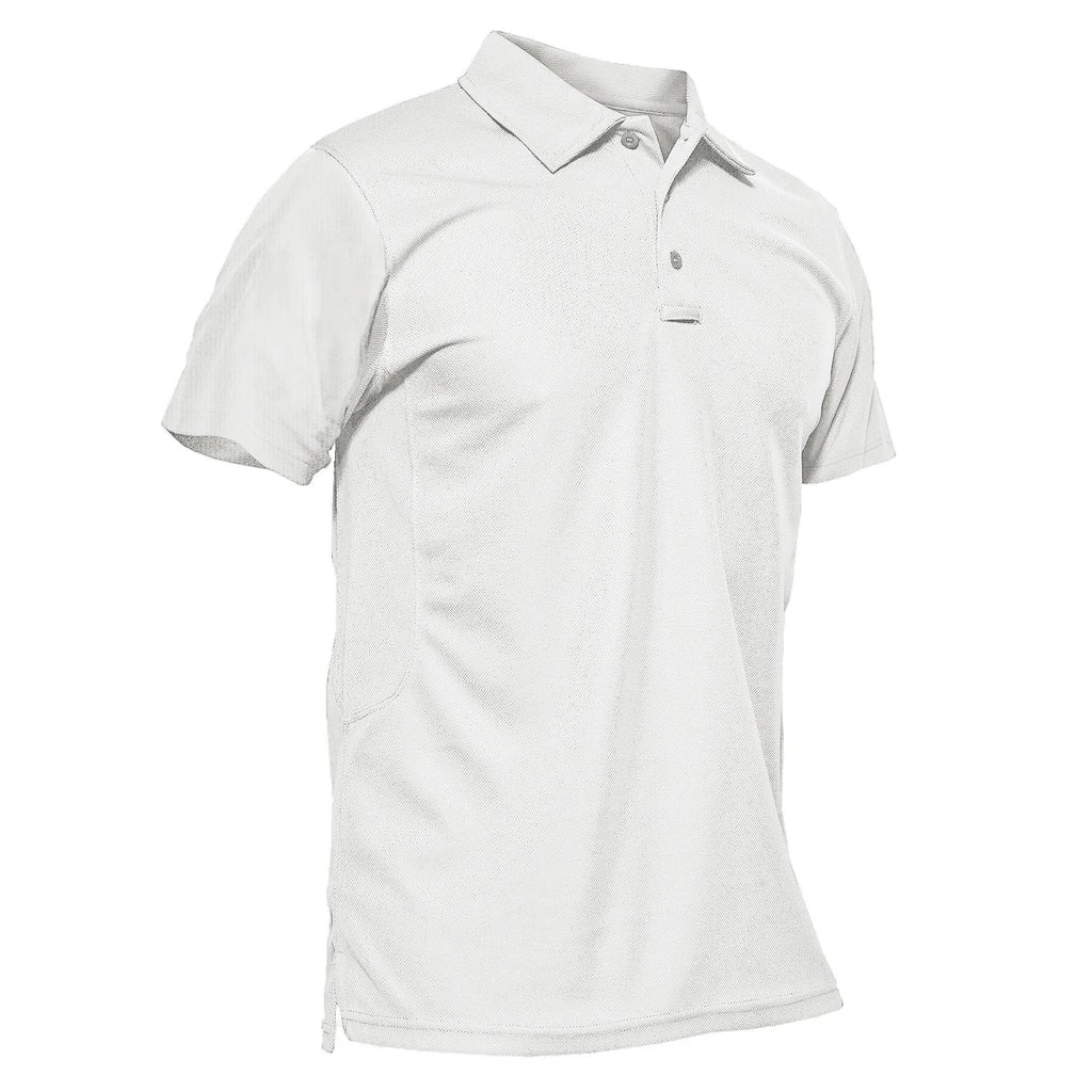 TACVASEN Summer Colorful Fashion Polo Tee Shirts Men's Short Sleeve T-shirt Quick Dry Army Team Work Green T-Shirt Tops Clothing