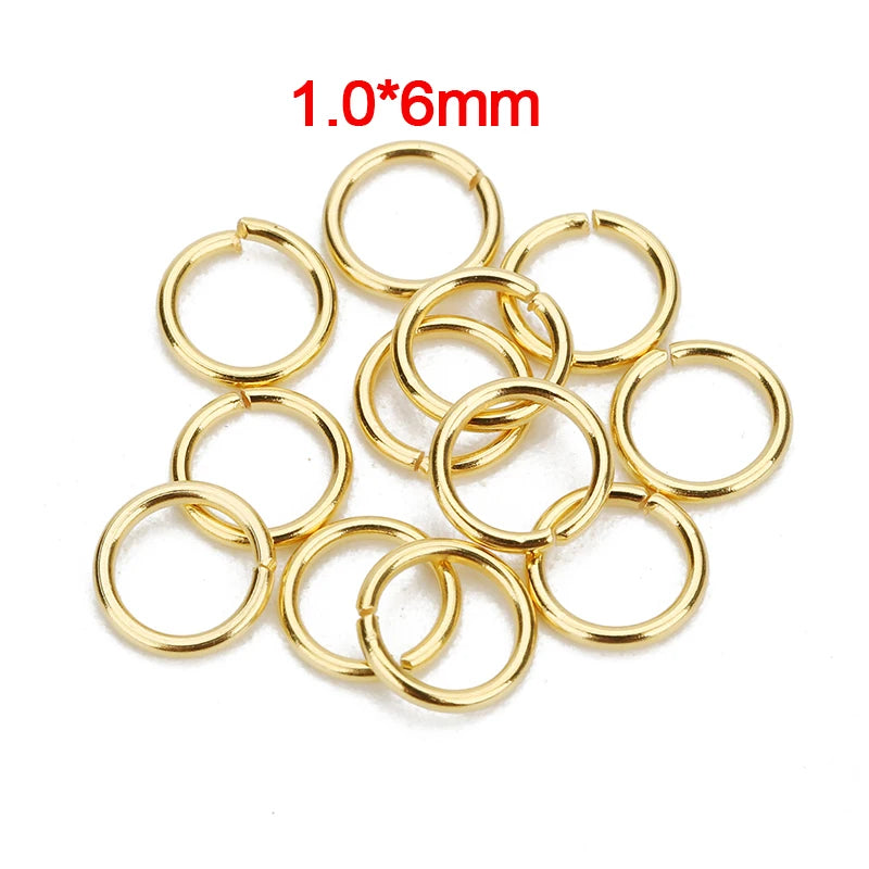 Louleur High Quality Stainless Steel Open Jump Ring Round Gold Color Split Rings For Diy Jewelry Making Findings Wholesale