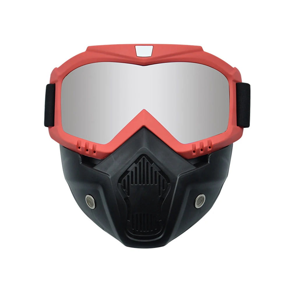Outdoor Ski Snowboard Mask Snowmobile Skiing Goggles Windproof Motocross Protective Glasses Safety Goggles With Mouth Filter