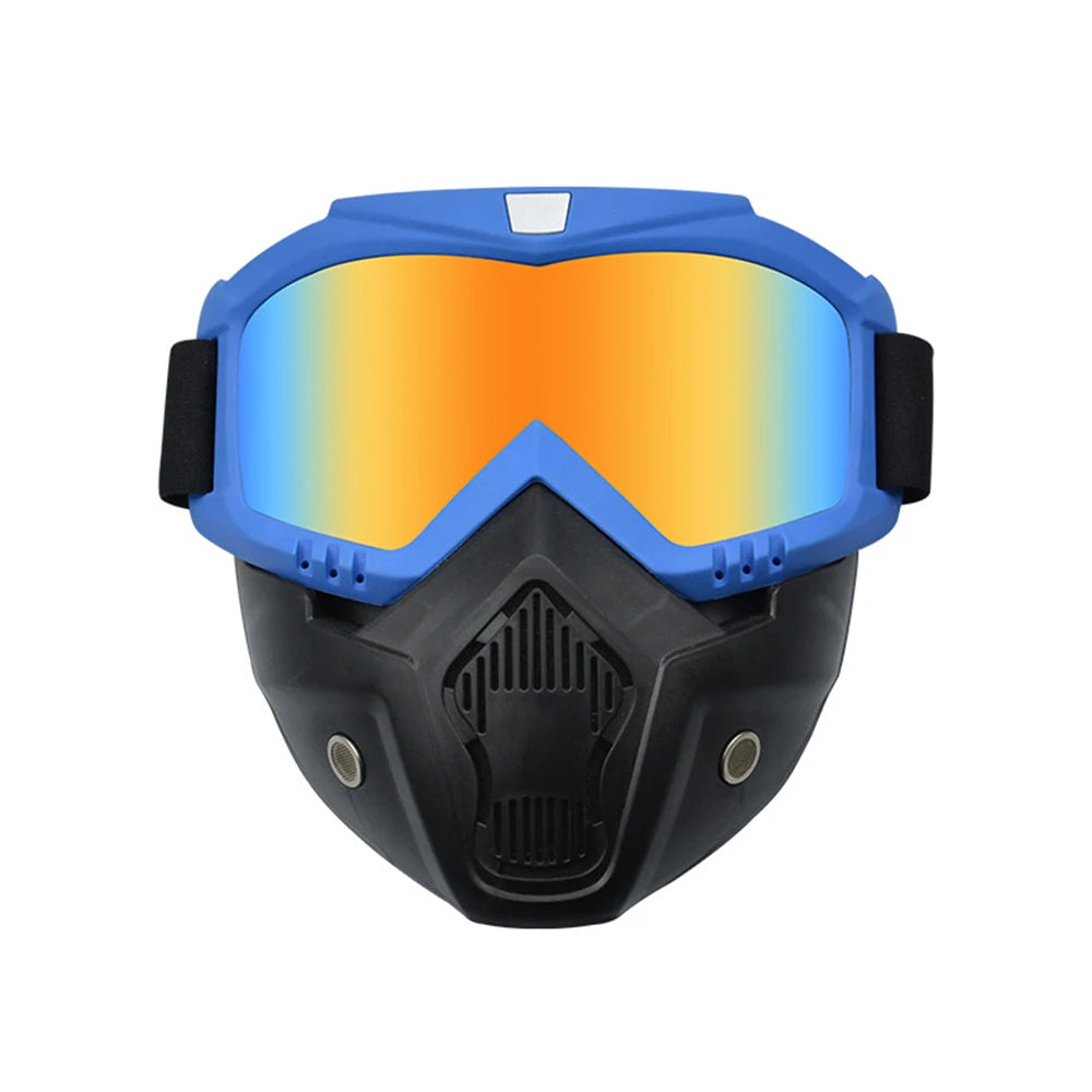 Outdoor Ski Snowboard Mask Snowmobile Skiing Goggles Windproof Motocross Protective Glasses Safety Goggles With Mouth Filter