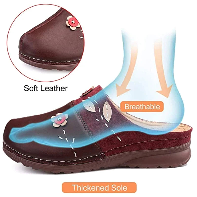 Fashion Simple Women Sandals Comfort Closed Toe Platform Flower Slipper For Daily Any Occasion Wedding Beach Park Indoor Outdoor