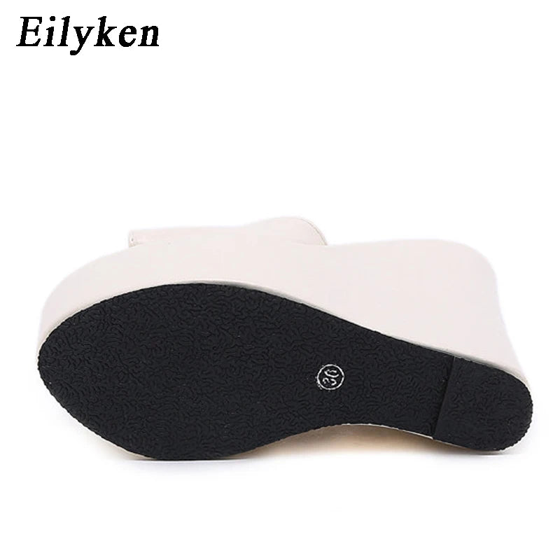 Eilyken Summer Fashion Platform Wedge Peep Toe Slippers Women Sexy Super High Heels Sandals Size 35-42