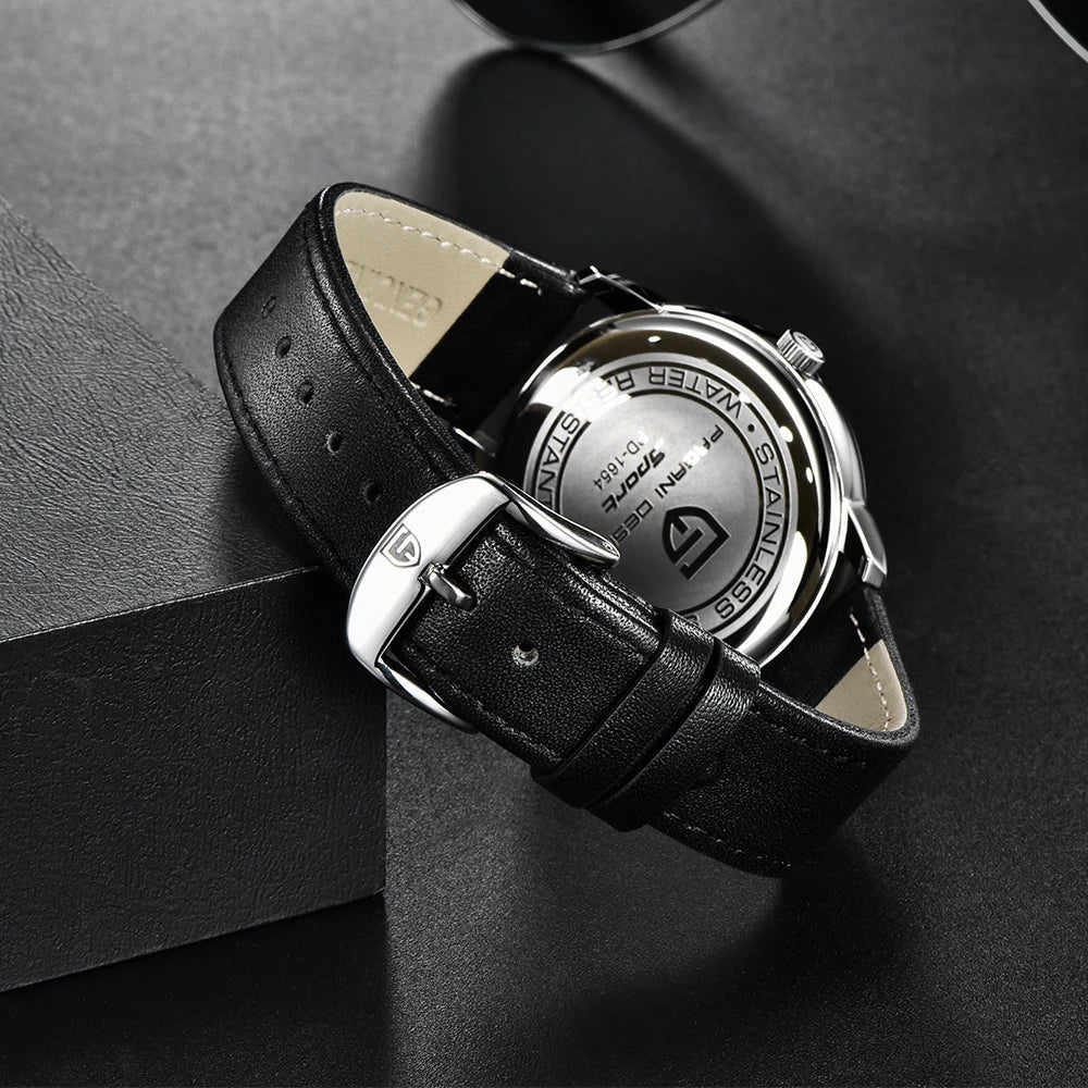 Original PAGANI DESIGN 1654 Fashion Casual Sports Watch Men Military Watch Stainless Steel Waterproof Quartz Watch Reloj Hombre