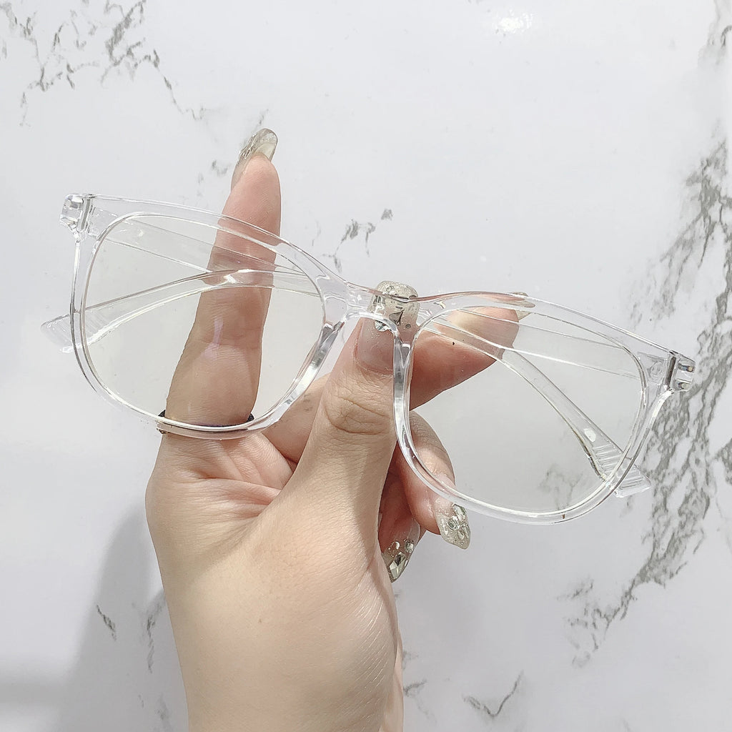 Transparent Computer Glasses pc Frame Women Men Anti Blue Light square Eyewear Blocking Glasses Optical Spectacle Eyeglass round