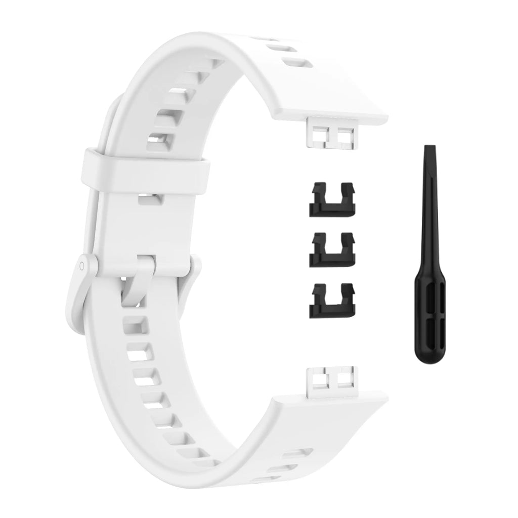 Sport Silicone Watchband For Huawei Watch Fit Strap Original SmarwatchWriststrap Belt Bracelet Printing Accessories with tool