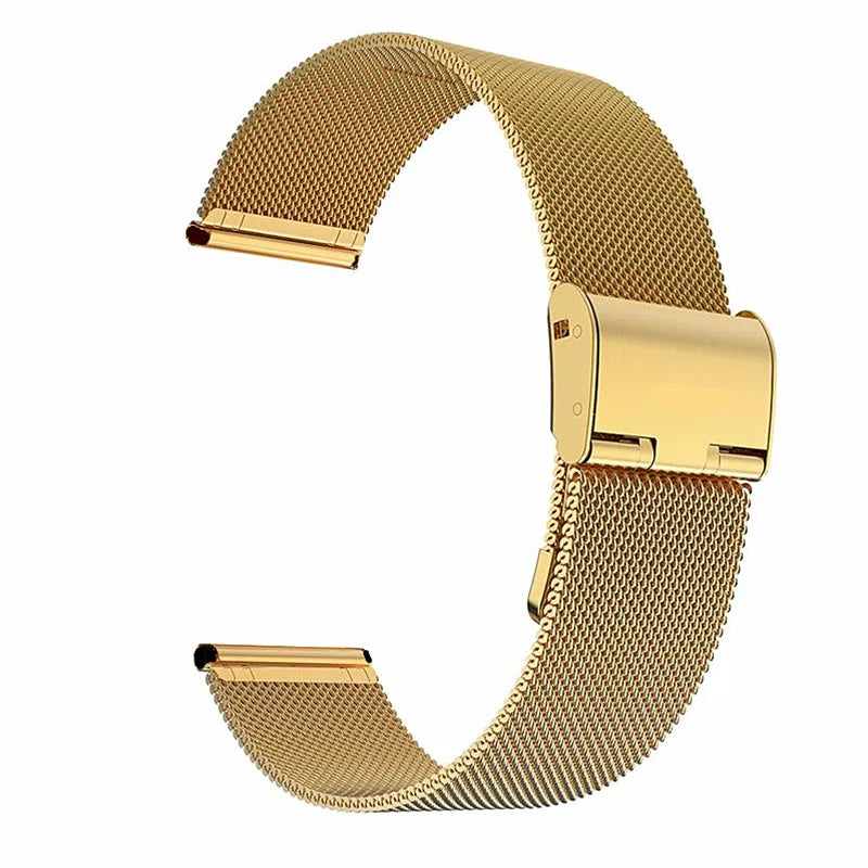Universal Milanese Watchband 18mm 20mm 22mm Silver Gold Metal Stainless Steel Strap Band Replacement Bracelet For Smart Watch