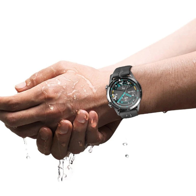 22mm Silicone Watch Band for Huawei Watch GT 2 46mm Soft Sport Strap Bracelet Watchband for Samsung Galaxy Watch 46mm Gear S3