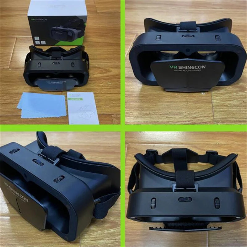 3D Virtual Reality VR Glasses For Phone Mobile Smartphones 7 Inch Headset Helmet Game Wirth Real Viar Goggles Devices Lenses Set