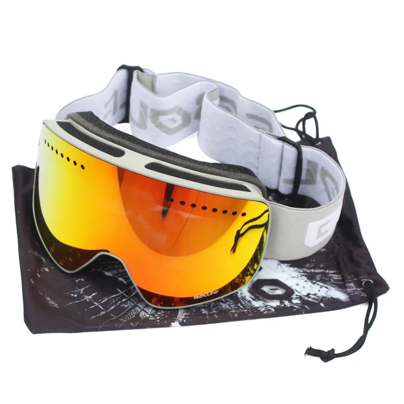 Ski Goggles with Magnetic Double Layer polarized Lens Skiing Anti-fog UV400 Snowboard Goggles Men Women Ski Glasses Eyewear case