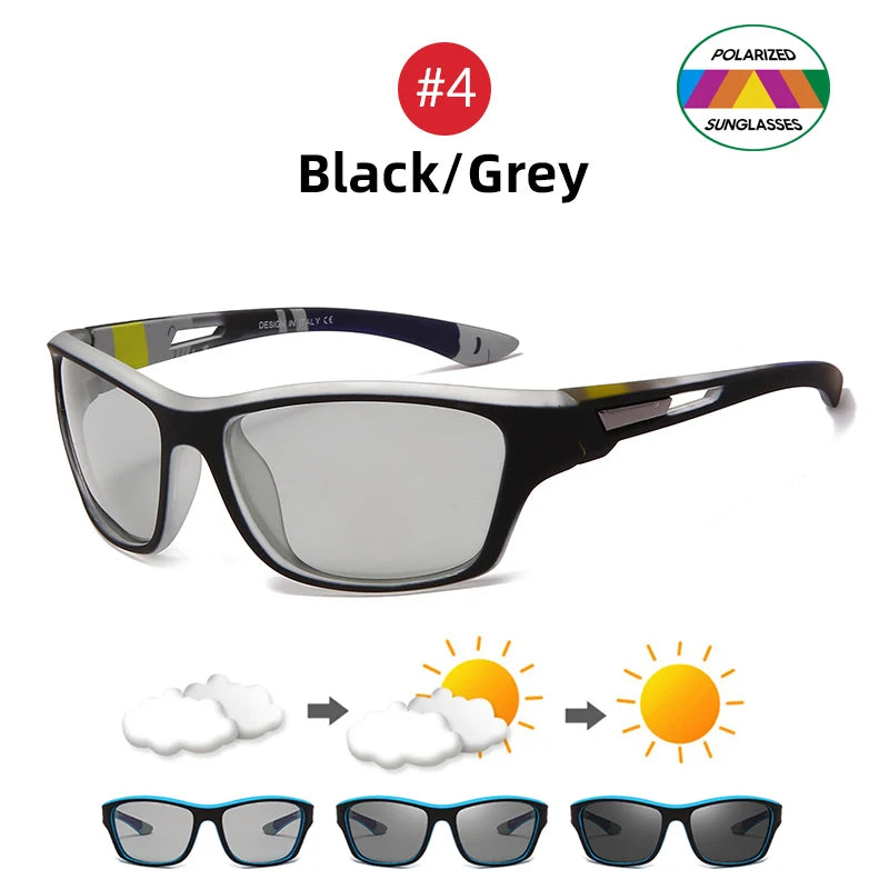 Cycling Photochromic Sunglasses Sports Men 2026 Polarized Women Color Changing Goggles Outdoor Climbing UV400 Eyeglasses