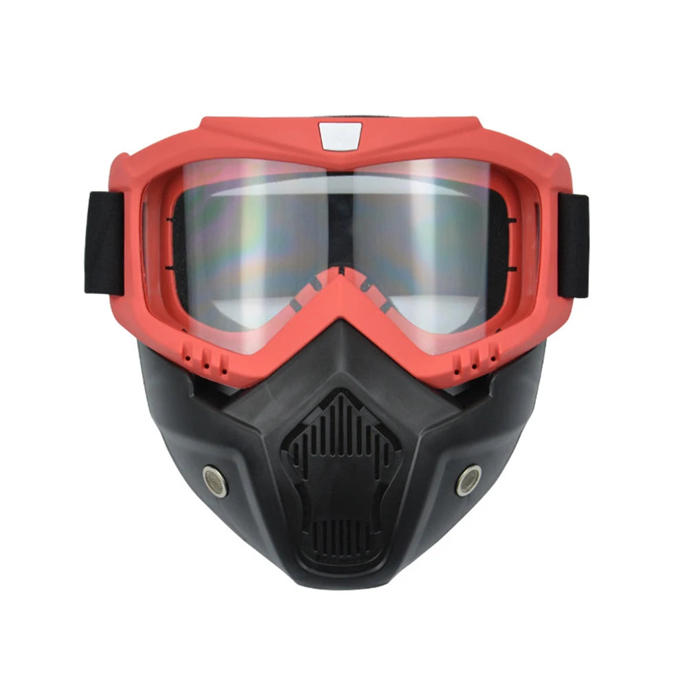 Outdoor Ski Snowboard Mask Snowmobile Skiing Goggles Windproof Motocross Protective Glasses Safety Goggles With Mouth Filter