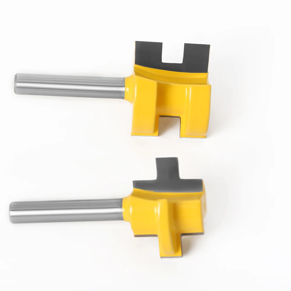 2pcs Mini Tongue & Groove Router Bit Set - 1/4" Shank Line knife Woodworking Tenon Cutter for Woodworking Tools