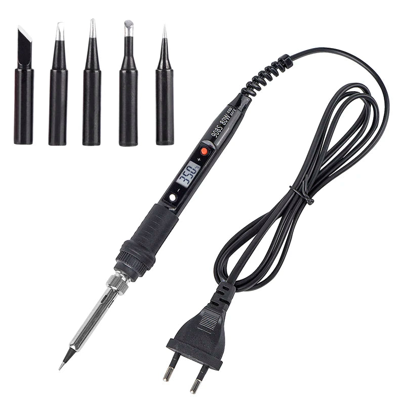 JCD Electric Soldering Iron 80W LCD Digital Display Adjustable Temperature Soldering Iron Tips 220V/110V Welding Solder Tools